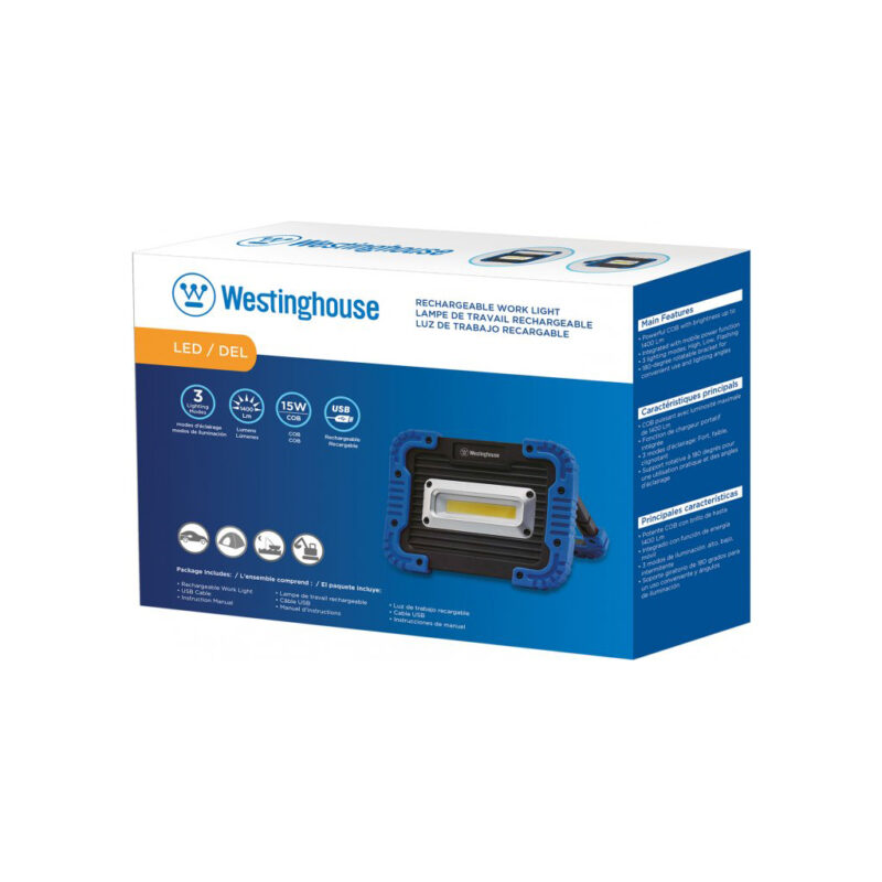 Ліхтар акумуляторний Westinghouse WF57 15W 4400mAh 1400Lm з повербанком та Micro-USB