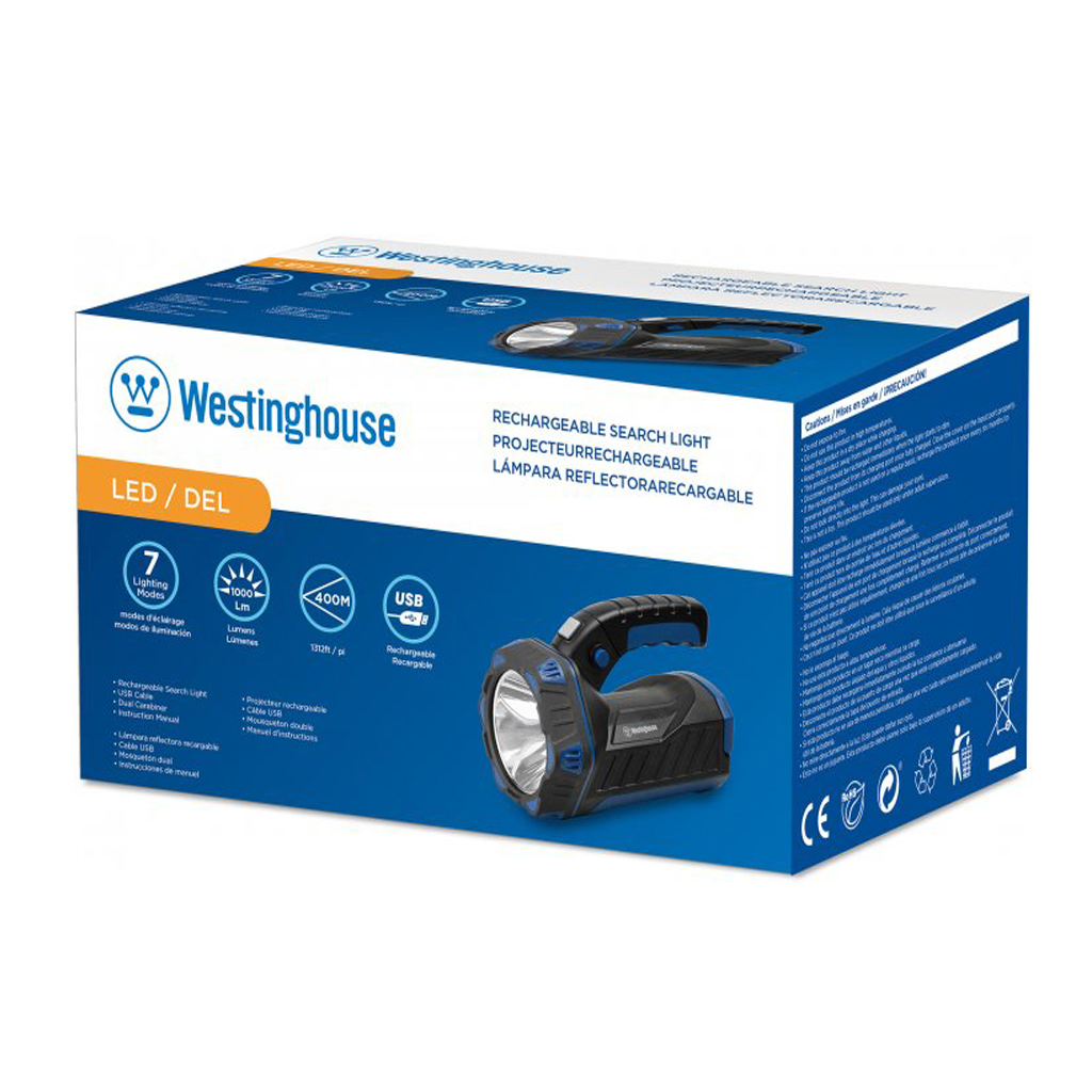Ліхтар пошуковий Westinghouse WF227 10W 3000mAh з повербанком з Micro-USB