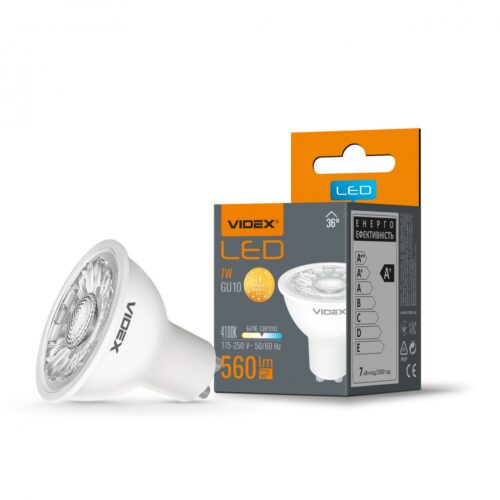 Лампа світлодіодна LED Videx 7W GU10 4100K VL-MR16eL-07104