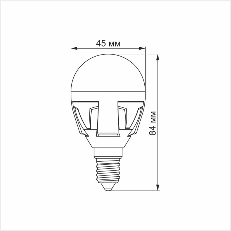 Лампа світлодіодна LED Videx Premium G45 7W E14 4100K VL-G45-07144