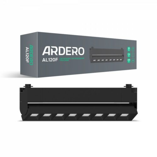Однофазний трековий світлодіодний світильник Ardero AL120F 20W чорний