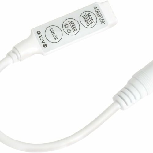 Контролер RGB Mini SvC 12A, 3х4A, 5-24V 3 кнопки, Білий, Без ПУ