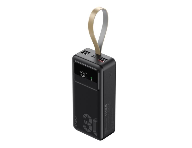 Повербанк Havit 30000mAh QC+PD 22,5W чорний HV-PB110