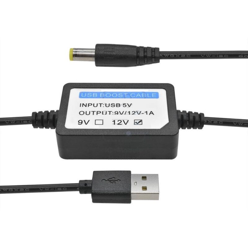 Кабель живлення USB-DC від повербанку для роутера на 12V, max 2A