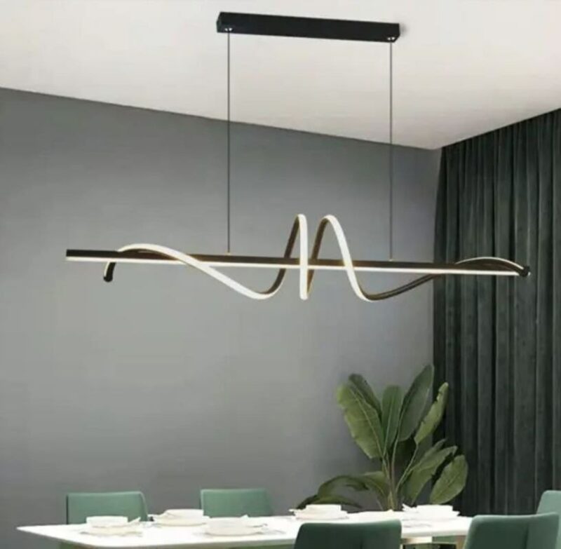 Люстра Хвиля LED Wave 120см 85Вт Чорна