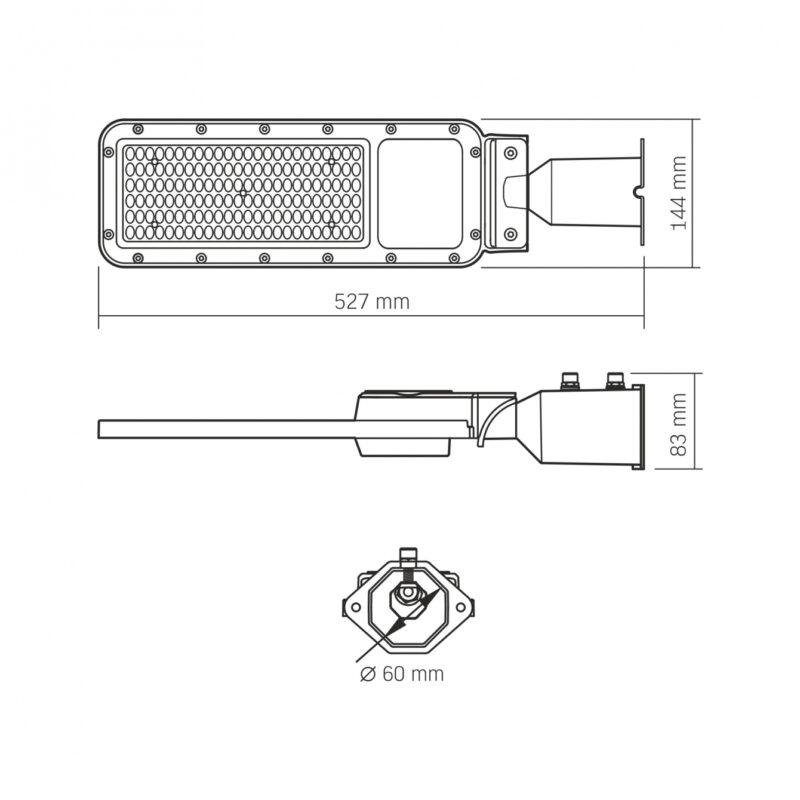 Ліхтар вуличний Videx IP65 100W 11000Lm 5000K 220V VL-SLE17-1005