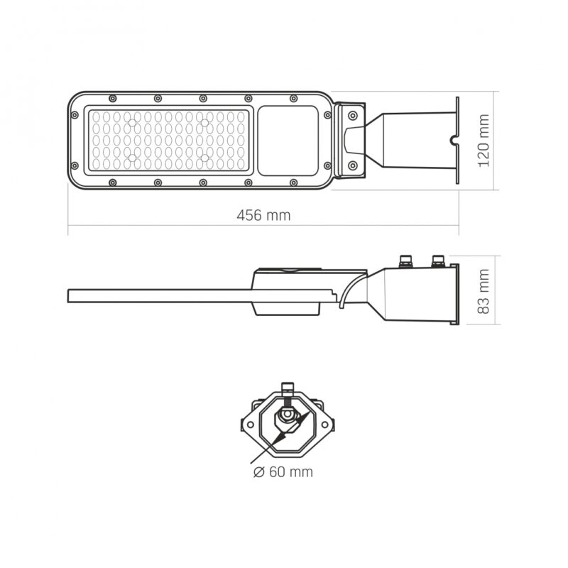 Ліхтар вуличний Videx IP65 50W 5500Lm 5000K 220V VL-SLE17-0505