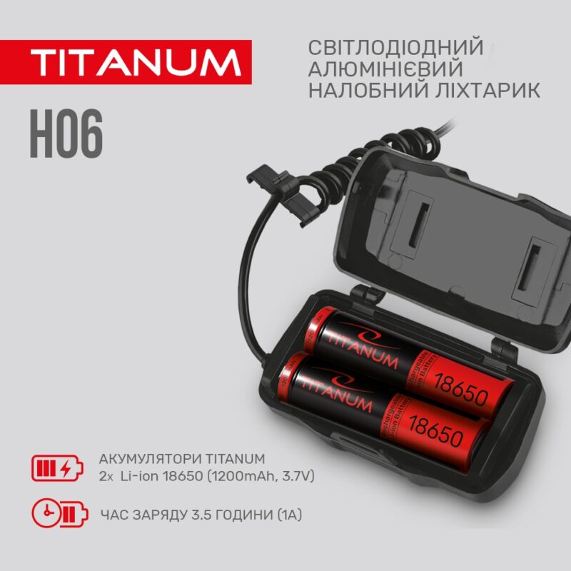 Ліхтарик налобний світлодіодний TITANUM TLF-H06 800Lm 6500K