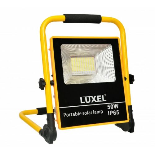 Прожектор переносний Luxel з сонячною панеллю 50W 1000Lm IP65 SFLP-50
