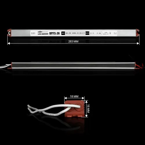 Блок живлення герметичний BIOM Professional DC12 36W BPFS-36-12 3А stick