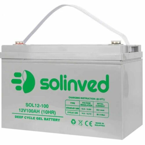 Аккумуляторная батарея SOLINVED 100-12 GEL 12V 100 Ah (330 x 173 x 218), 30.4 kg Grey Q1/48
