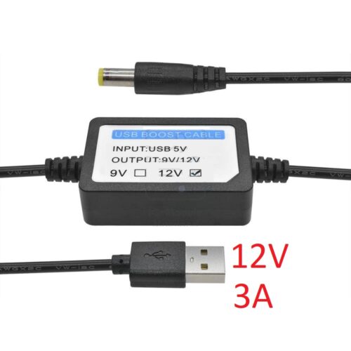 Кабель живлення USB-DC від повербанку для роутера на 12V, max 3A