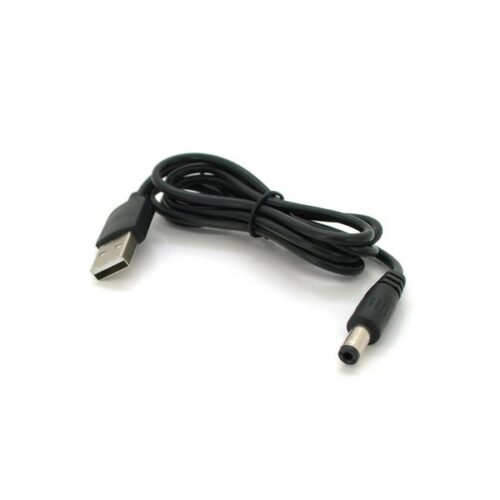 Кабель USB-DC 2.0 (V) 5.5/2.1mm DC 0.7м, Чорний ОЕМ, Q700