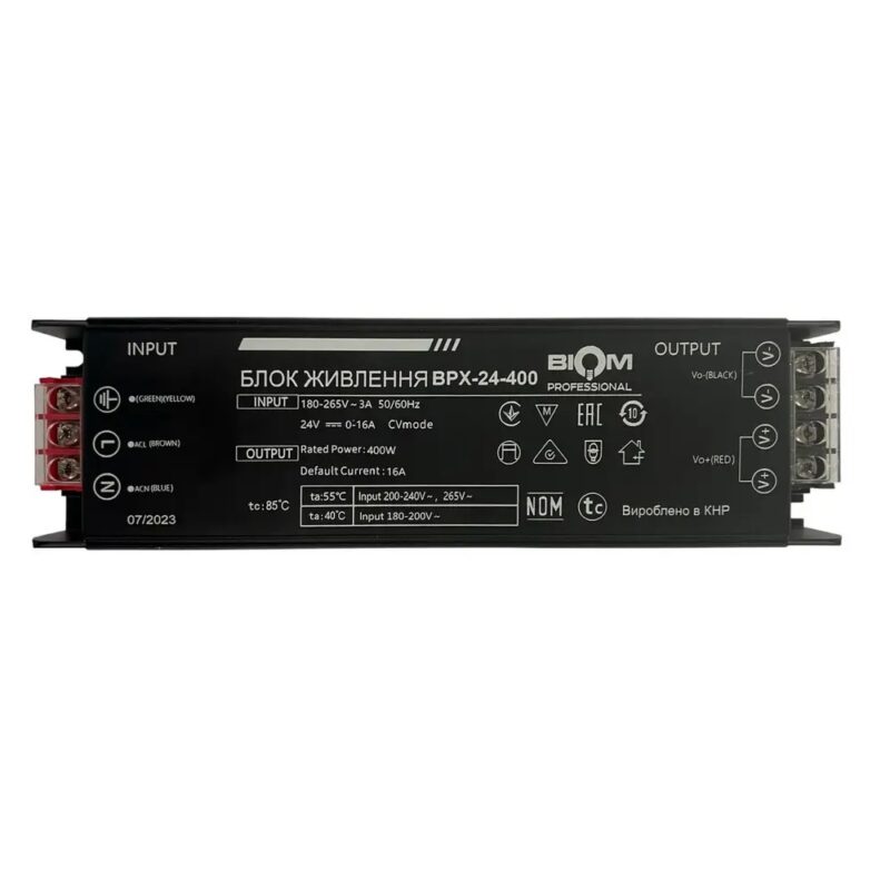 Блок живлення BIOM Professional DC24 400W BPX-24-400 16,6А