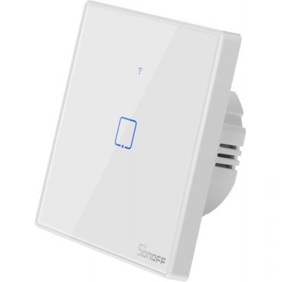 Розумний сенсорний Wi-Fi Вимикач Sonoff  T2EU1C-TX Білий