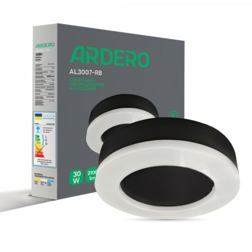 Світлодіодний накладний світильник Ardero AL3007-RB 30Вт 5000K чорний