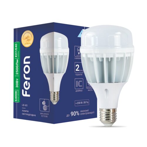 Світлодіодна лампа Feron LB-65 30Вт E27-E40 6400K