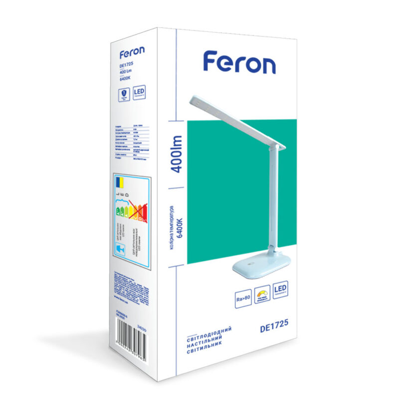 Світлодіодний настільний світильник Feron DE1725 9Вт 6500K білий