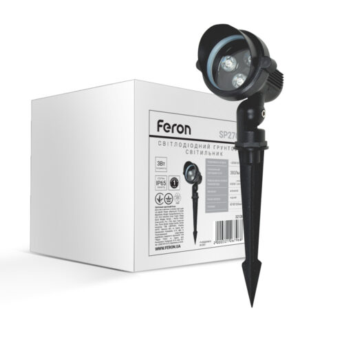 Ґрунтовий світлодіодний світильник Feron SP2704 3Вт 6500K чорний