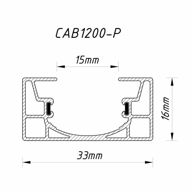 Шинопровід однофазний Feron CAB1200-P 1м чорний