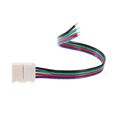 Кабель PROLUM™ для стрічки 5050, RGB, 10 мм, + 1 затиск
