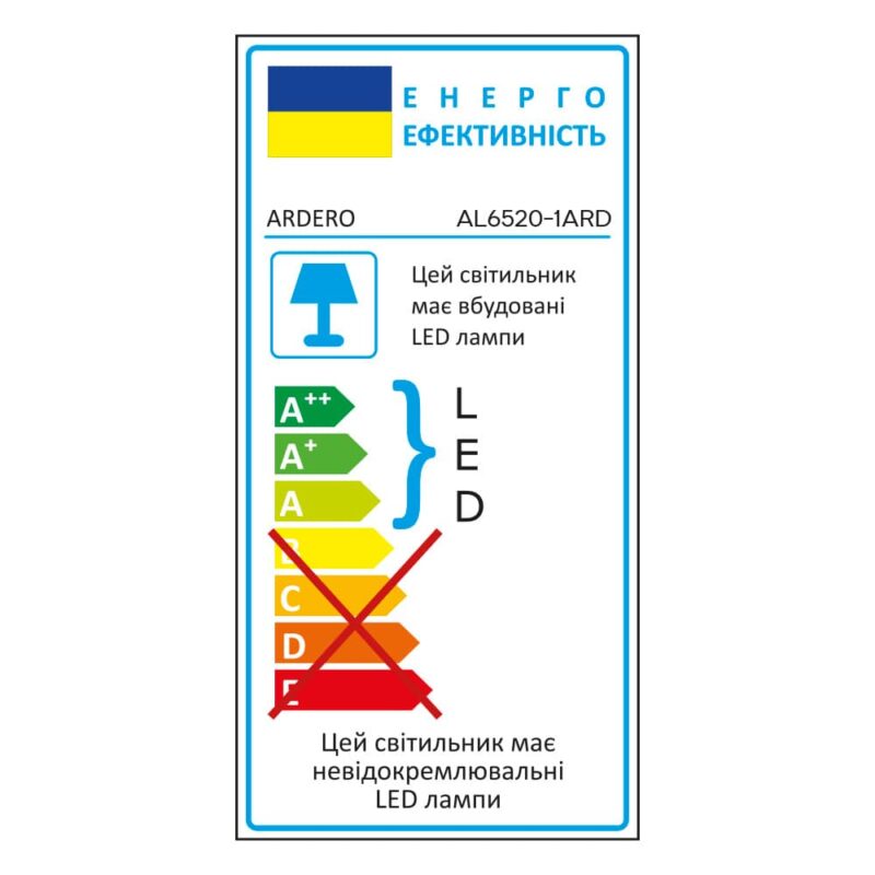 Світлодіодний накладний світильник Ardero AL6520-1ARD LUCE 65Вт чорний