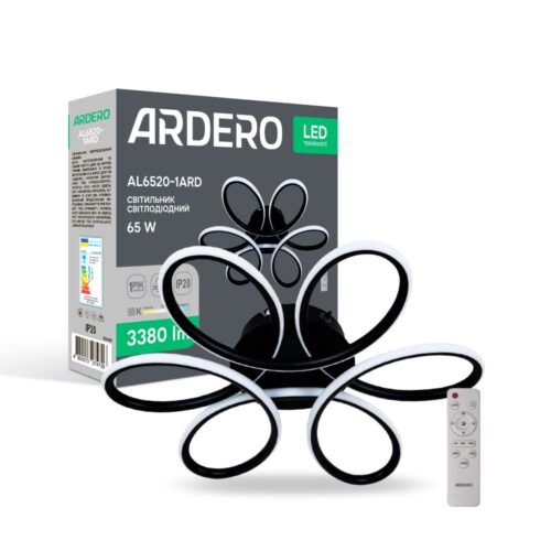 Світлодіодний накладний світильник Ardero AL6520-1ARD LUCE 65Вт чорний