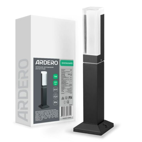 Архітектурний світлодіодний накладний світильник Ardero DH0160ARD 7Вт 3000K чорний