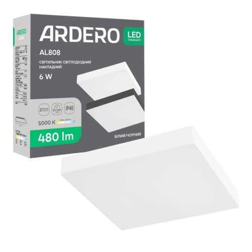 Світлодіодний накладний світильник Ardero AL808 6Вт 5000K білий