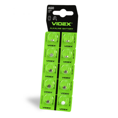 Батарейка годинникова Videx AG 0/LR521 BLISTER CARD 10 шт