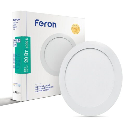 Світильник вбудований Feron 20W 4000K білий AL510-1