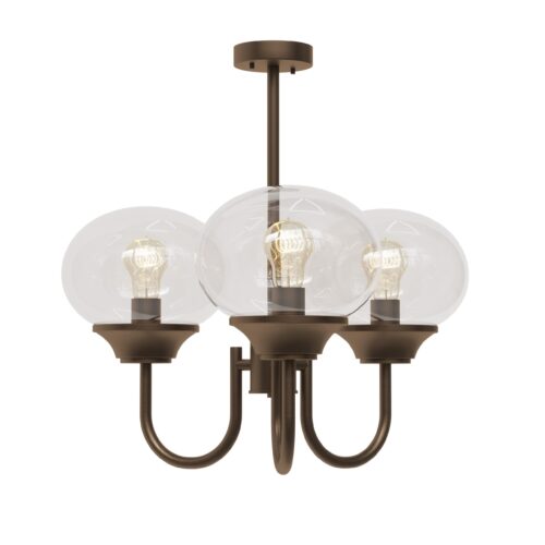 Люстра Classic 4,  Темна латунь Прозорий, Pikart Lights