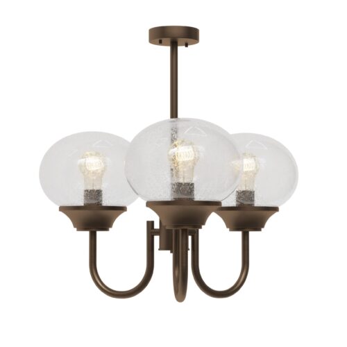 Люстра Classic 4,  Темна латунь Прозорий з бульбашками, Pikart Lights