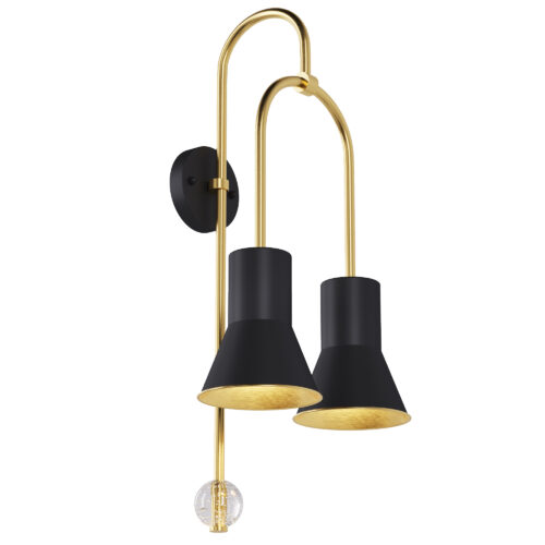Настінний світильник, бра ARCH, Золотий/чорний 2 шт, Pikart Lights
