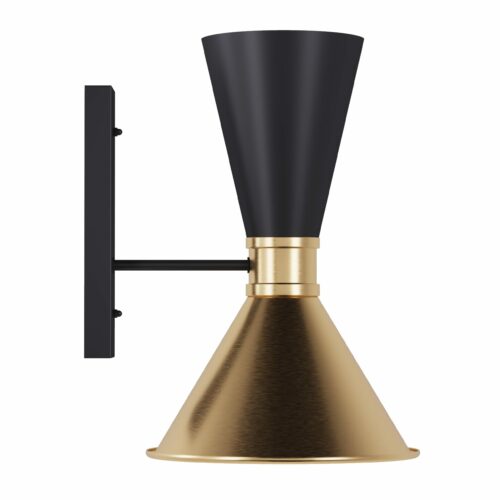 Настінне бра Dualight,  Світла латунь/чорний, Pikart Lights