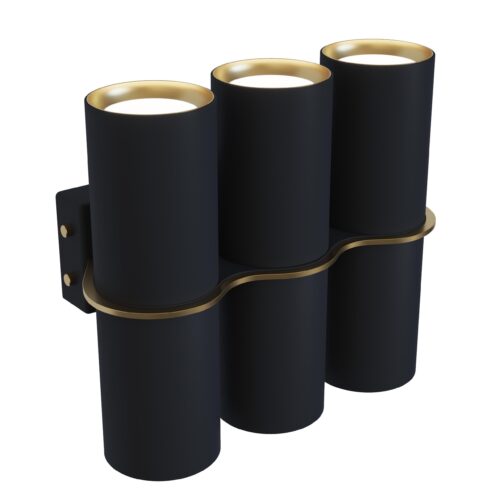 Настінне бра BINO 6S,  Золотий/чорний, Pikart Lights