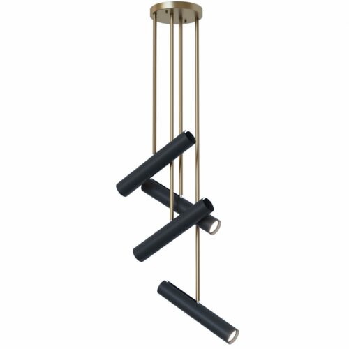 Люстра Hilary 4,  Світла латунь/чорний, Pikart Lights