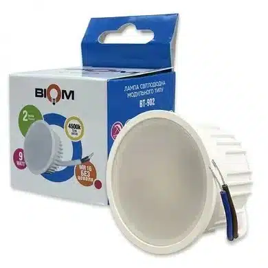 Свiтлодiодна лампа Biom BT-902 MR16 9W модуль 4500К матовий 120
