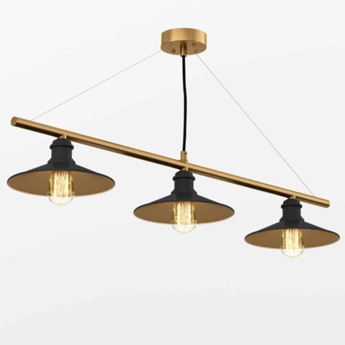 Люстра Classic 3,  Світла латунь/чорний 3 шт, Pikart Lights