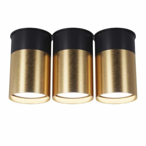 Точковий спот BP Black/White Gold трійний,  Світла латунь/чорний 2, Pikart Lights