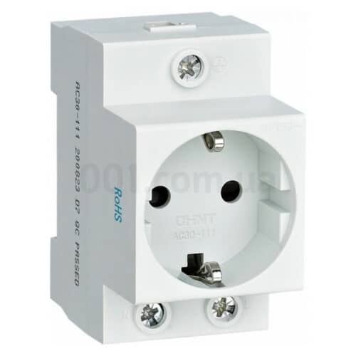 Розетка на DIN-рейку із заземлюючим контактом AC30-111, CHINT