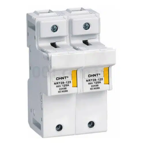 Тримач запобіжників NRT28-125 2P Imax=125А 22×58мм, CHINT