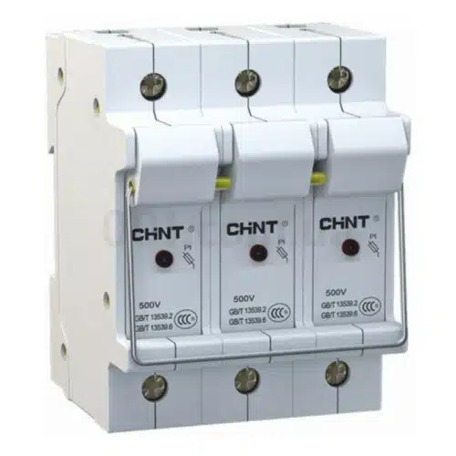 Тримач запобіжників NRT28-32X 3P Imax=32А 10×38мм з індикацією, CHINT