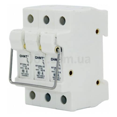 Тримач запобіжників NRT28-32 3P Imax=32А 10×38мм, CHINT