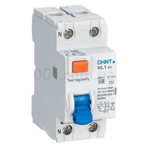 ПЗВ NL1-63 2P 40A 30mA тип АС 6kA DB, CHINT