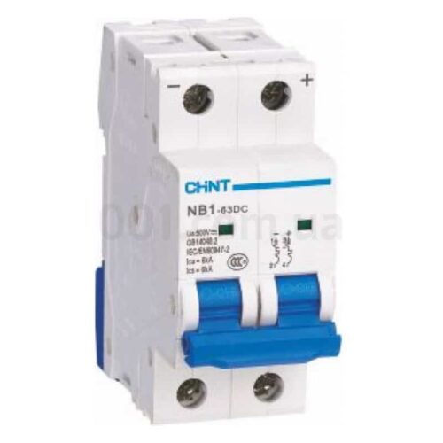 Модульний автоматичний вимикач NB1-63DC 2P C13 DC500V 6kA, CHINT