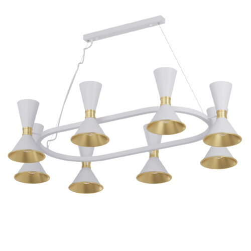 Люстра Dualight OV,  Світла латунь/білий, Pikart Lights