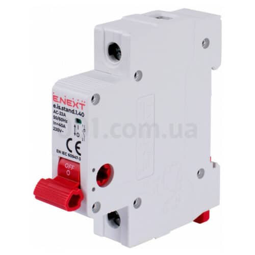 Вимикач навантаження на DIN-рейку e.is.stand.1.40, 1P 40А, E.NEXT