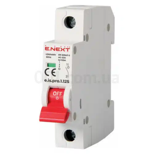Вимикач навантаження на DIN-рейку e.is.1.125, 1P 125 А, E.NEXT