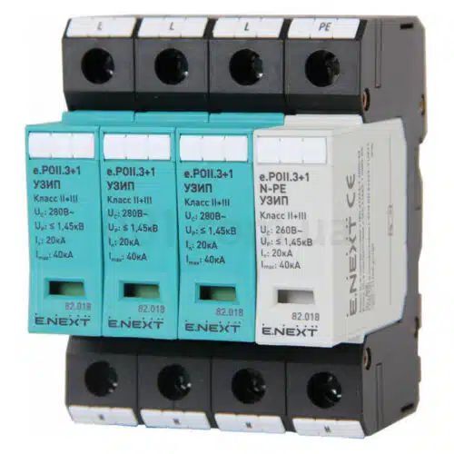 ПЗІП e.POII.3+1 клас II+III 3P+N-PE, KIWA (E.NEXT)